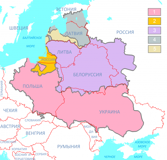 Polish-Lithuanian_Commonwealth_(1619)_compared_with_today's_borders_(Russian_version).png
